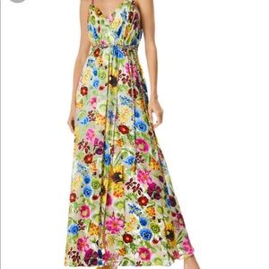 Alice + Olivia Samantha wrap belted maxi dress floral